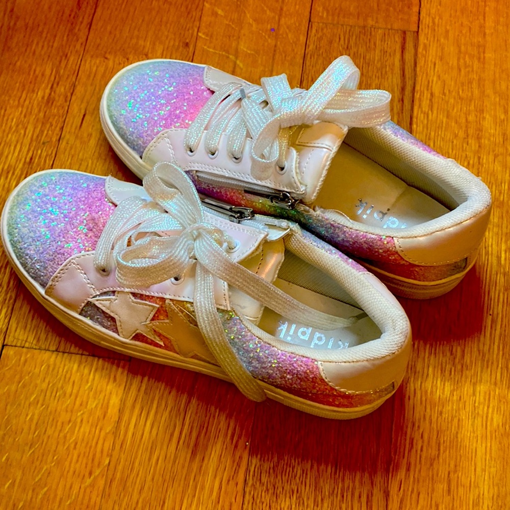 Glittery rainbow sneakers